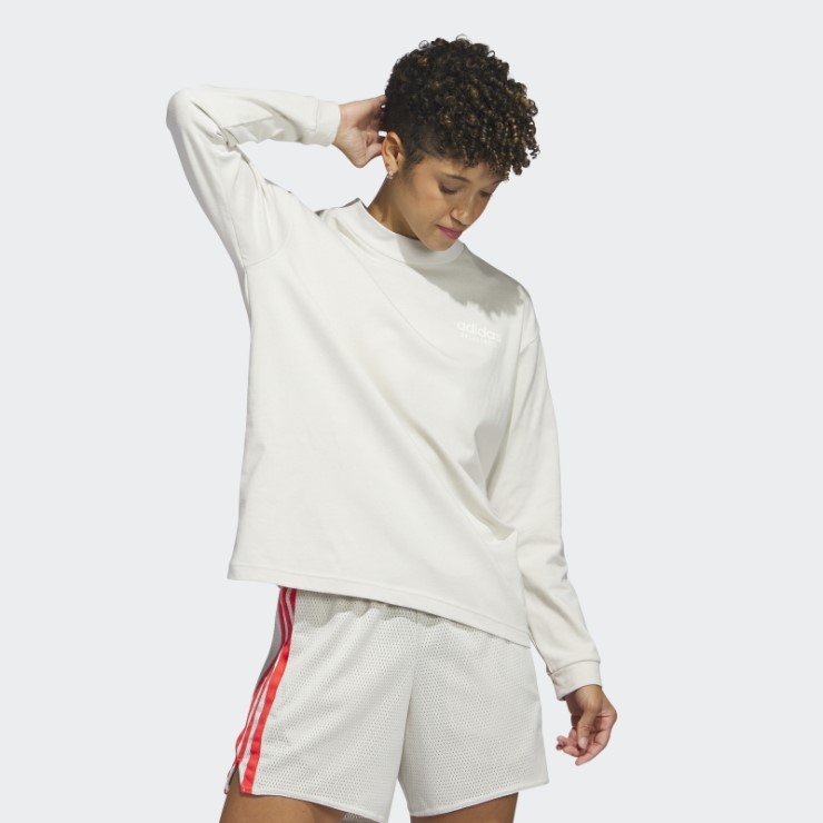 Camiseta Select De Manga Larga Con Cuello Simulado Aluminio Adidas