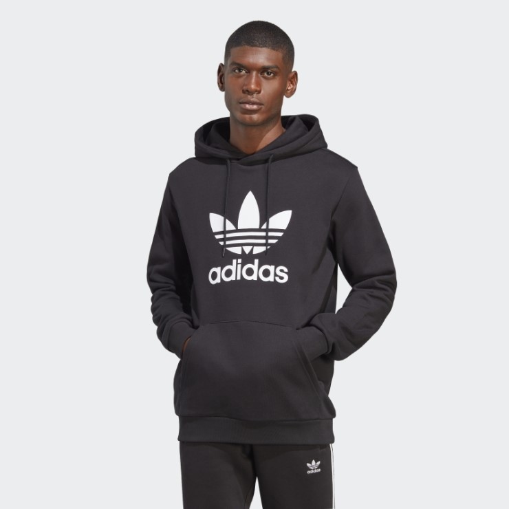 Adidas Sudadera Con Capucha Negra Adicolor Classics Trefoil