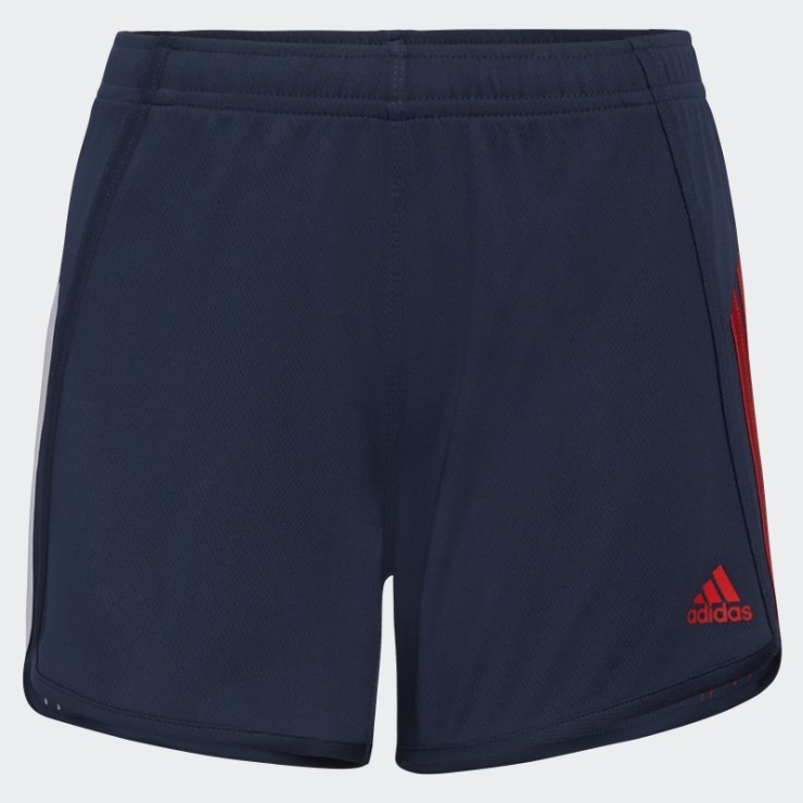 Shorts De Malla A Rayas Azul Marino Adidas