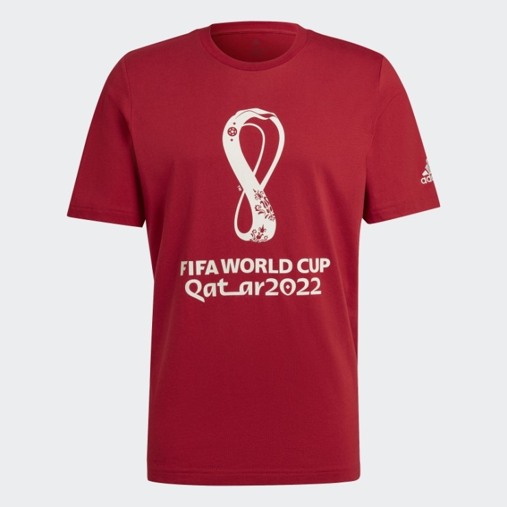 Camiseta Granate Con Gráfico De La Copa Mundial De La Fifa 2022™ Adidas