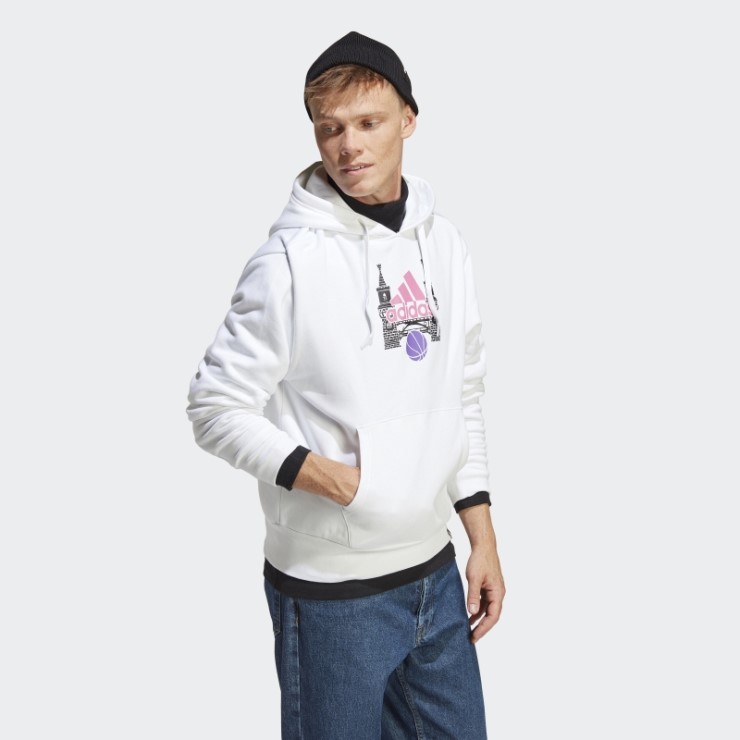 Sudadera Con Capucha Adidas Blanca