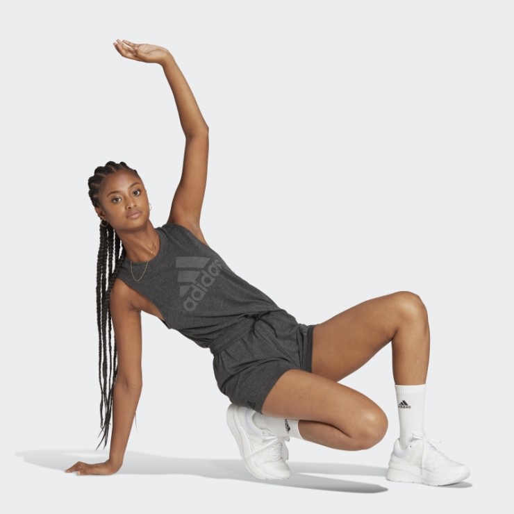 Camiseta Sin Mangas Adidas Future Icons Winners 3.0 Negro Melange