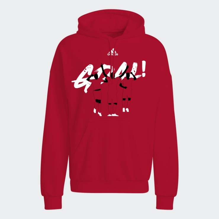 Sudadera Con Capucha Roja Adidas Roja