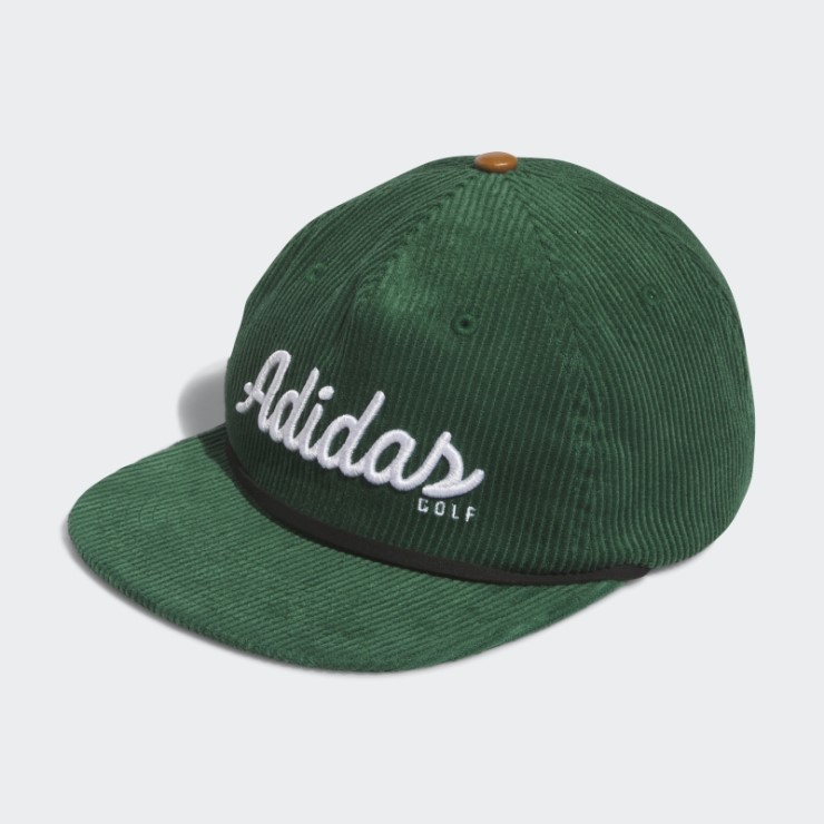 Sombrero De Cuerda De Cinco Paneles De Cuero De Pana Verde Oscuro Adidas