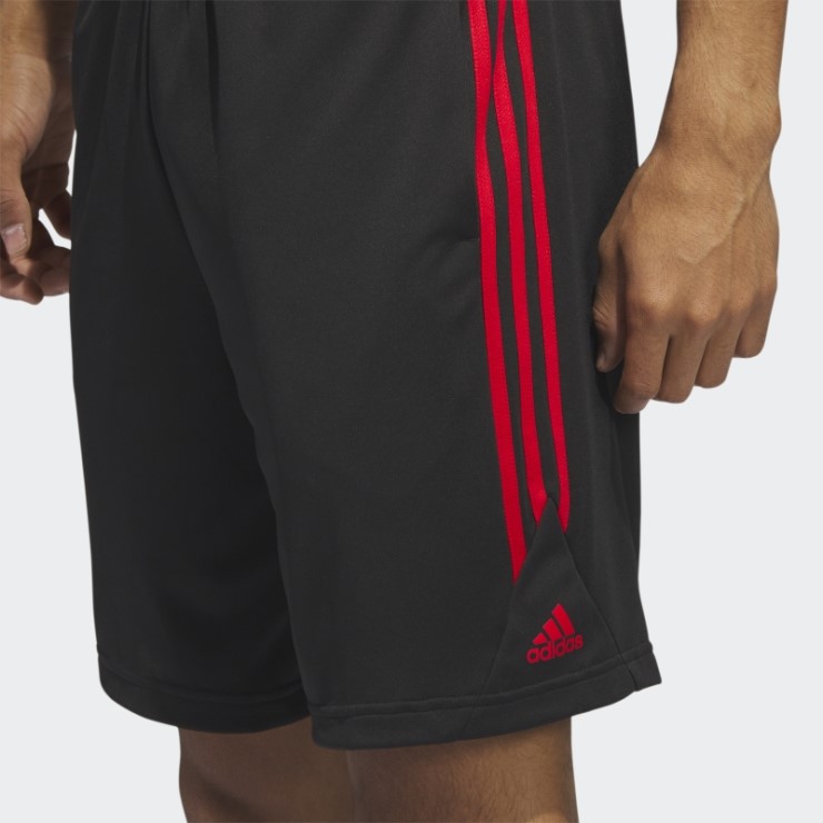 Pantalón Corto De Baloncesto Legends 3 Rayas Negro Adidas