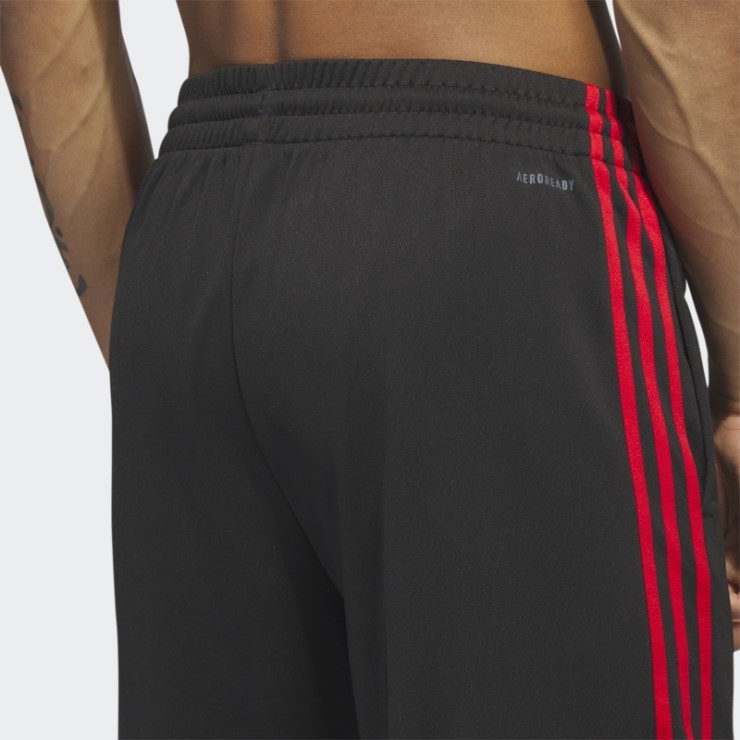 Pantalón Corto De Baloncesto Legends 3 Rayas Negro Adidas