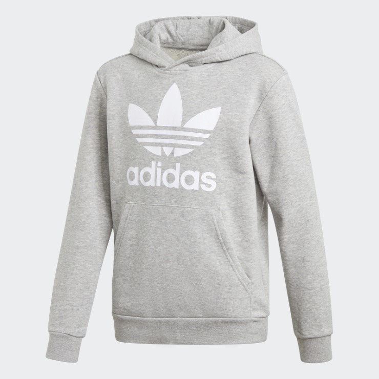 Sudadera Con Capucha Trefoil Gris Medio Adidas