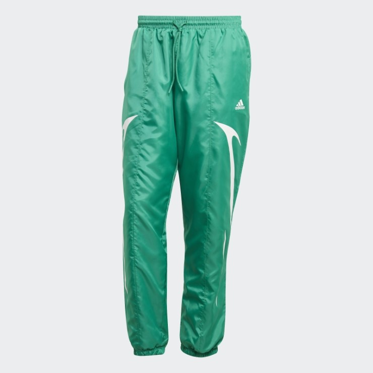 Pantalón Verde Corte Colorblock Tejido Adidas