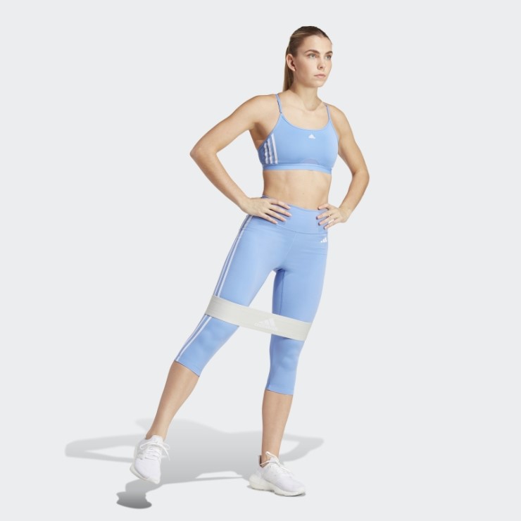 Adidas Train Essentials 3-stripes High-waisted 3/4 Leggings Azul
