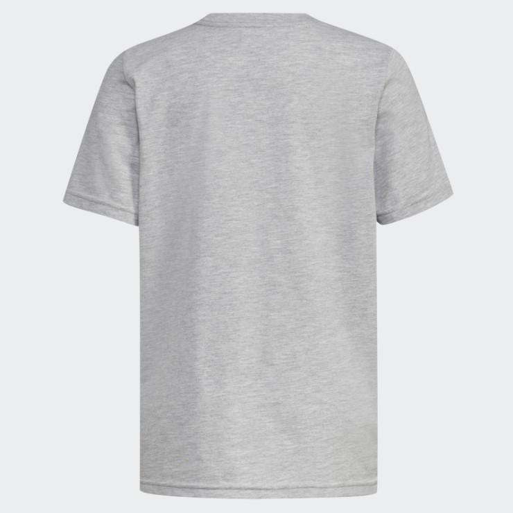 Adidas Camiseta Gris Jaspeada Con Logo Esencial Jaspeado