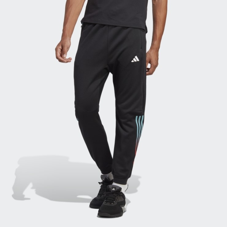 Pantalones De Entrenamiento Con Iconos De Tren De 3 Rayas Negro Adidas