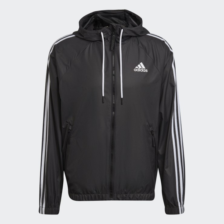 Cortavientos Adidas Bsc 3 Rayas Negro