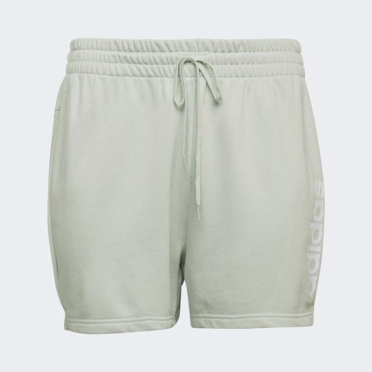 Pantalones Cortos Verde Esencial Con Logo Ajustado (talla Grande) Adidas