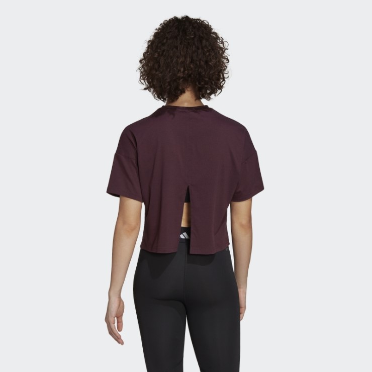 Camiseta Adidas Train Icons 3 Bar Logo Granate