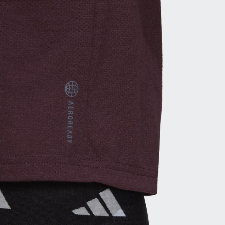 Camiseta Adidas Train Icons 3 Bar Logo Granate