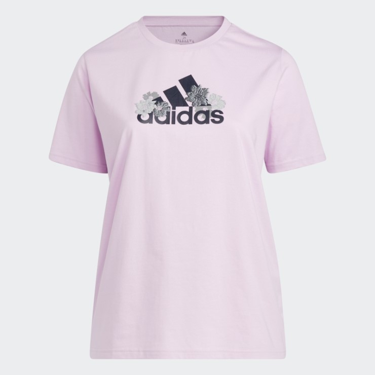 Camiseta Gráfica Floral (talla Grande) Lila Adidas