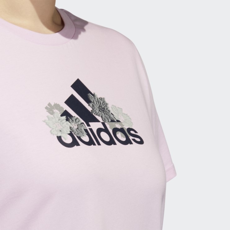 Camiseta Gráfica Floral (talla Grande) Lila Adidas
