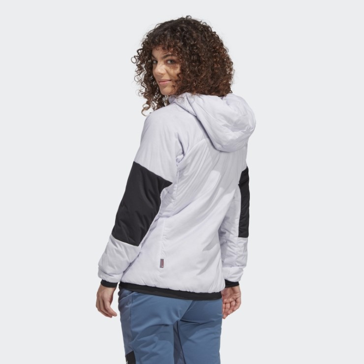 Chaqueta Con Capucha Terrex Techrock Stretch Primaloft Plata Amanecer Adidas