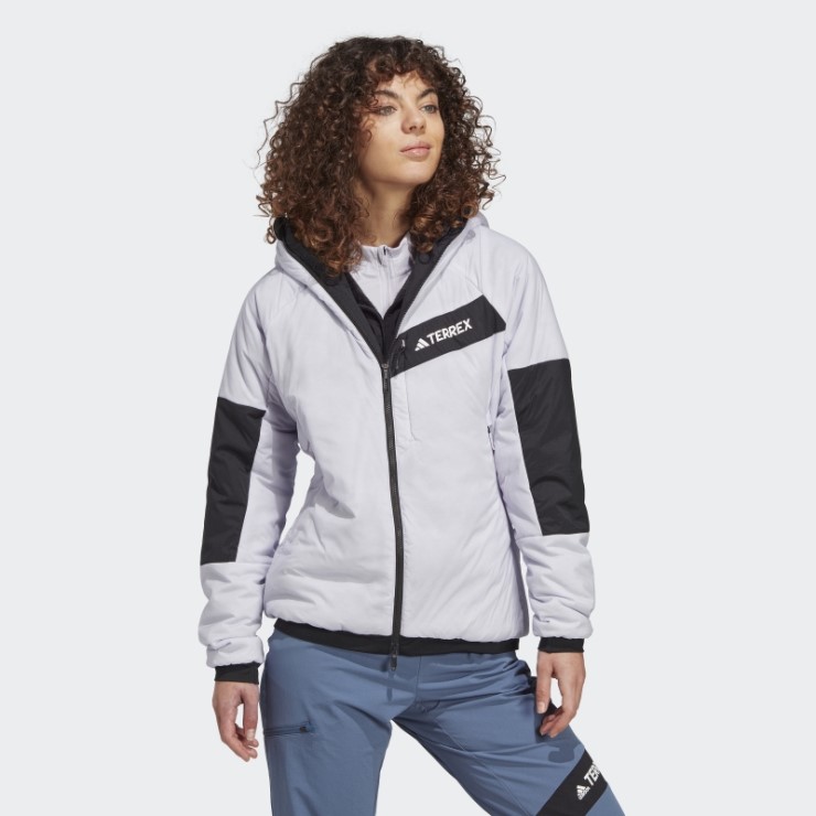 Chaqueta Con Capucha Terrex Techrock Stretch Primaloft Plata Amanecer Adidas