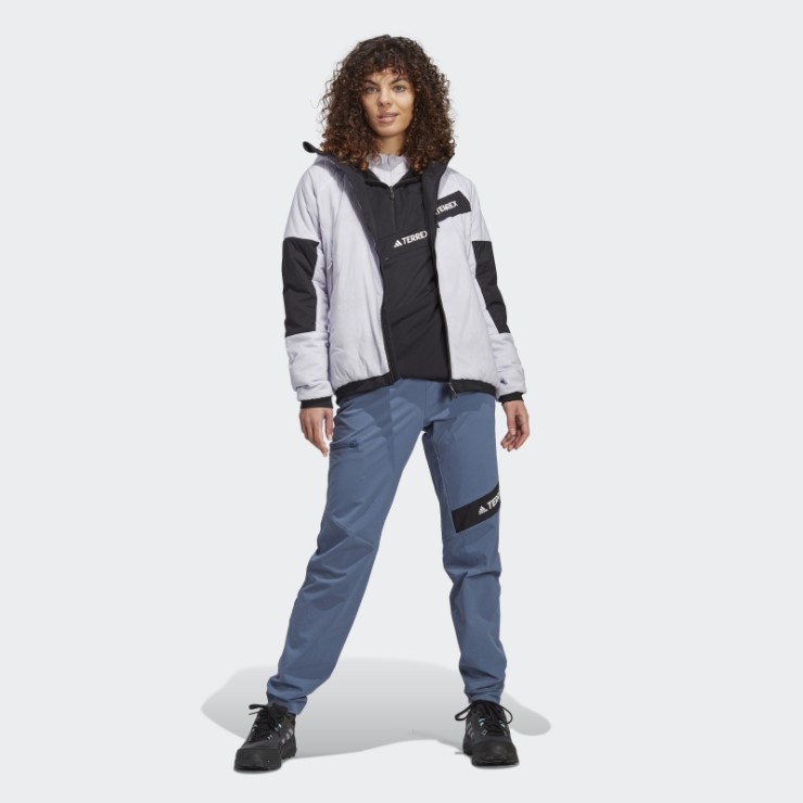 Chaqueta Con Capucha Terrex Techrock Stretch Primaloft Plata Amanecer Adidas