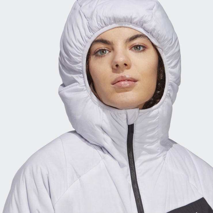 Chaqueta Con Capucha Terrex Techrock Stretch Primaloft Plata Amanecer Adidas