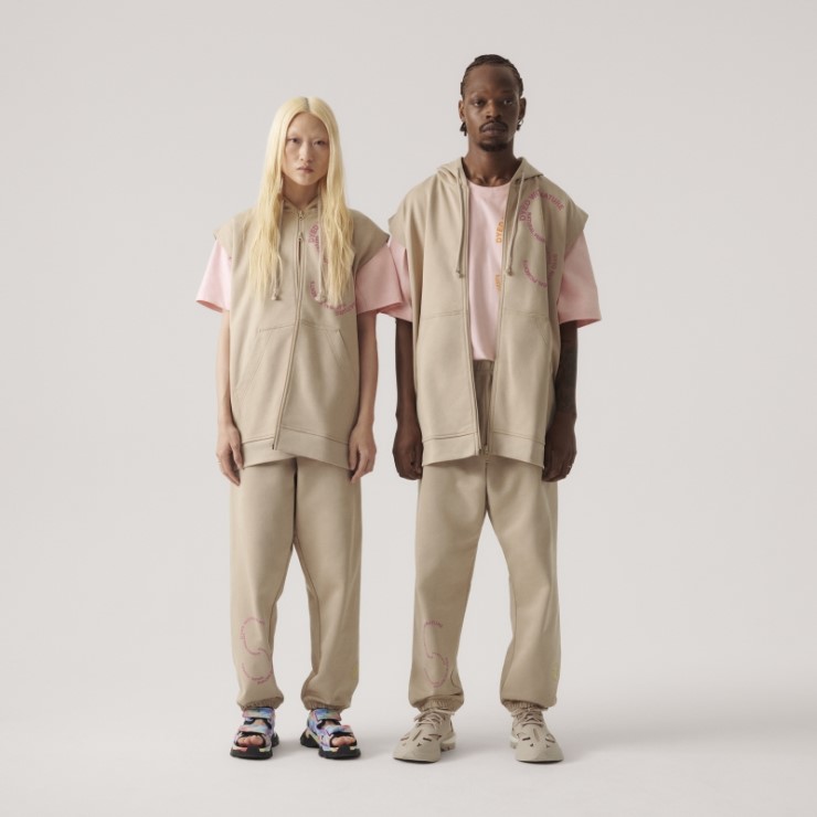 Adidas By Stella Mccartney Sportswear Sudadera Con Capucha Sin Mangas (género Neutral) F Beige Caliente