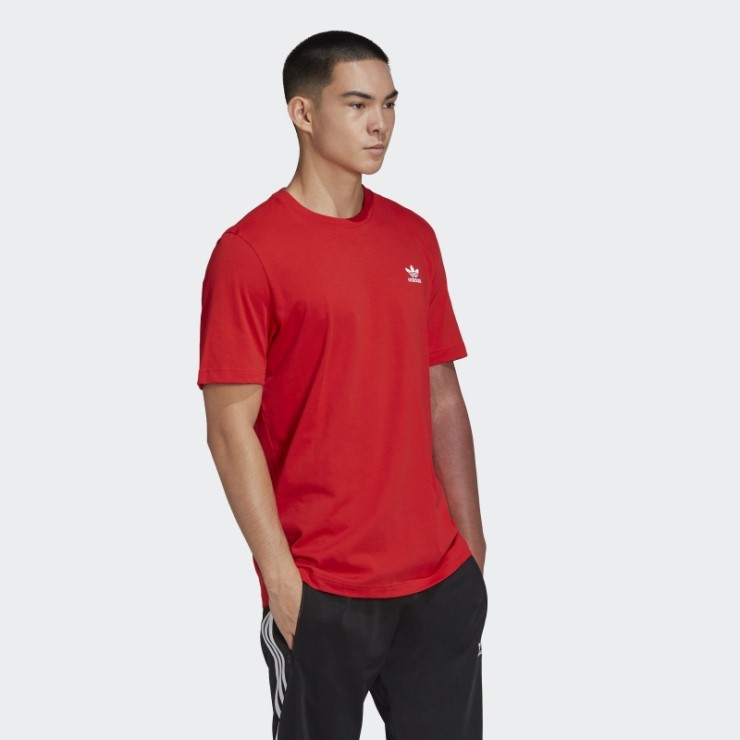 Camiseta Roja Adidas Trefoil Essentials Adicolor