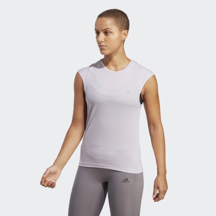 Adidas Camiseta De Running Rápido Amanecer Plateado