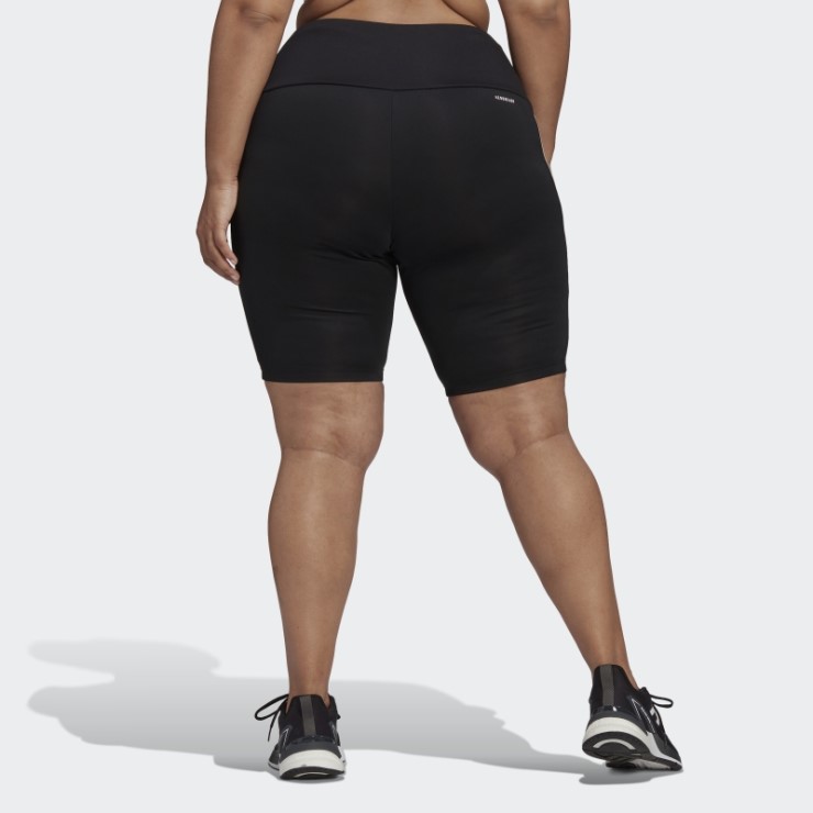 Mallas Cortas Deportivas De Tiro Alto Diseñadas En Negro De 2 Movimientos (talla Grande) Adidas