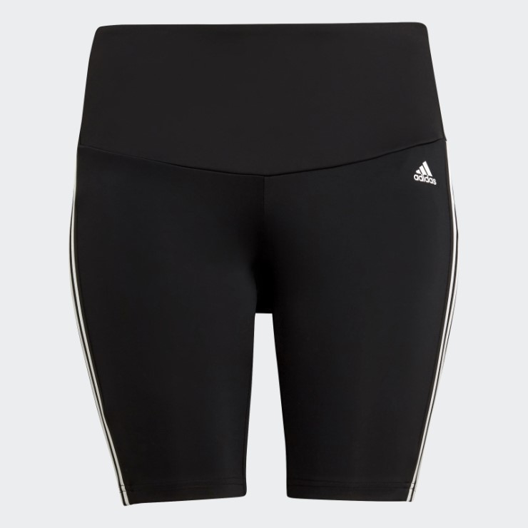 Mallas Cortas Deportivas De Tiro Alto Diseñadas En Negro De 2 Movimientos (talla Grande) Adidas