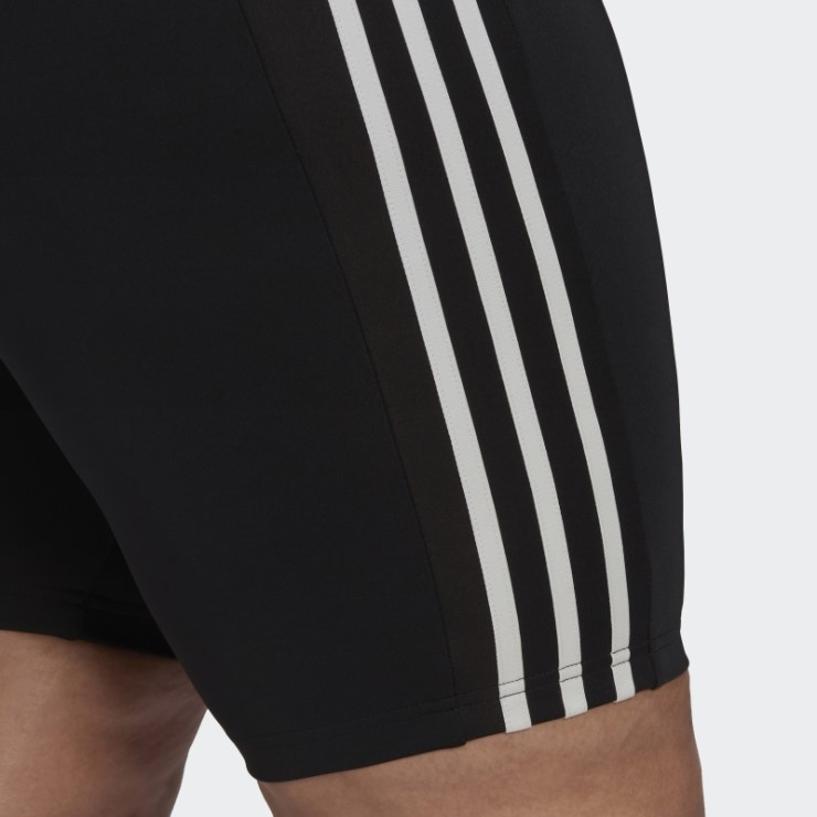 Mallas Cortas Deportivas De Tiro Alto Diseñadas En Negro De 2 Movimientos (talla Grande) Adidas