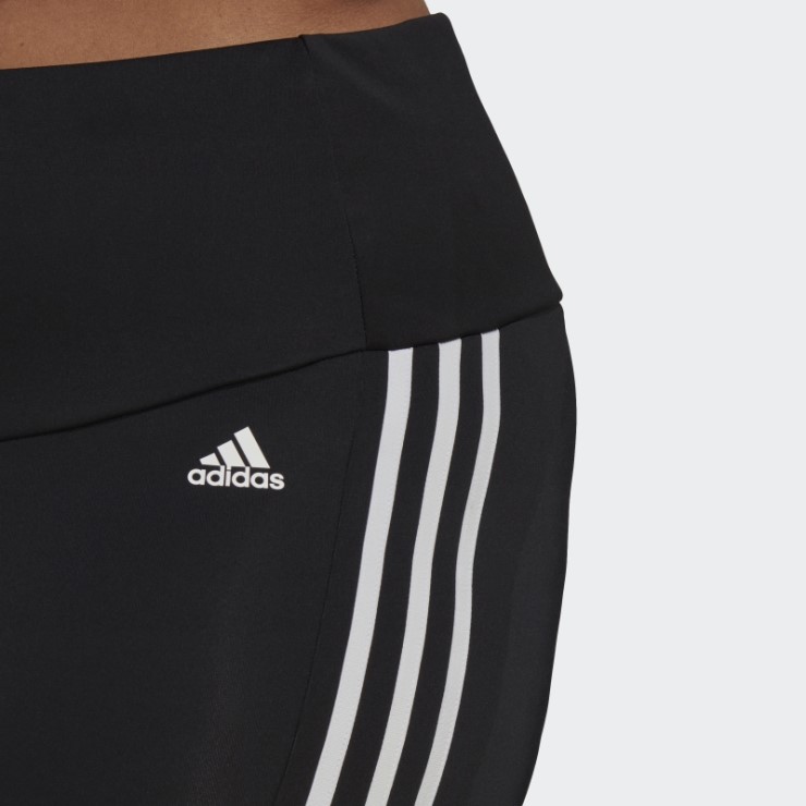 Mallas Cortas Deportivas De Tiro Alto Diseñadas En Negro De 2 Movimientos (talla Grande) Adidas