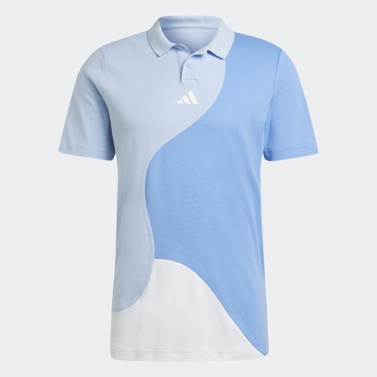 Polo Adidas Clubhouse Premium Classic Tennis Colorblock Azul Amanecer