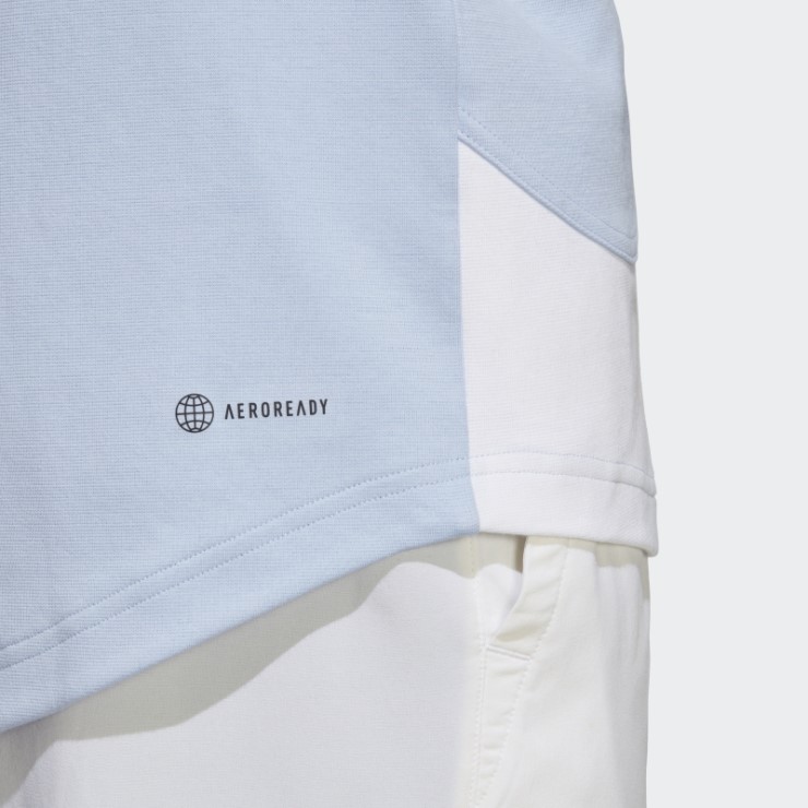 Polo Adidas Clubhouse Premium Classic Tennis Colorblock Azul Amanecer