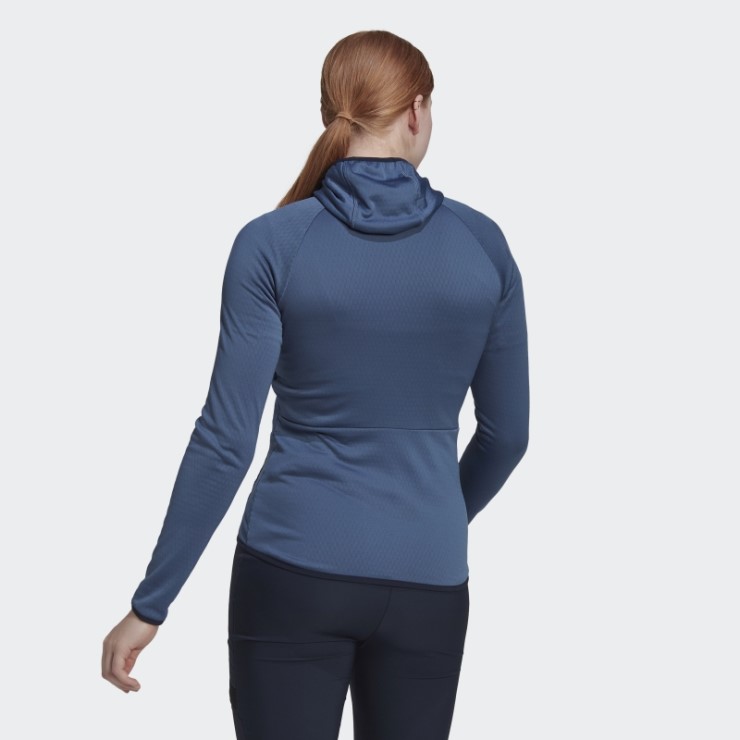 Adidas Terrex Tech Fleece Light Chaqueta De Senderismo Con Capucha Acero