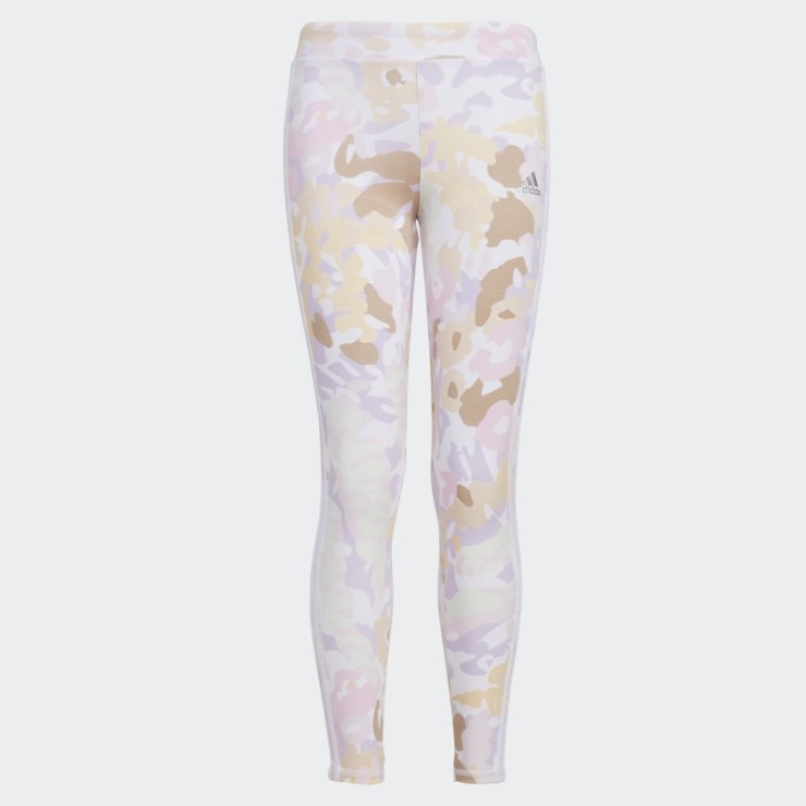 Mallas 7/8 Algodón Allover Print Blanco Adidas