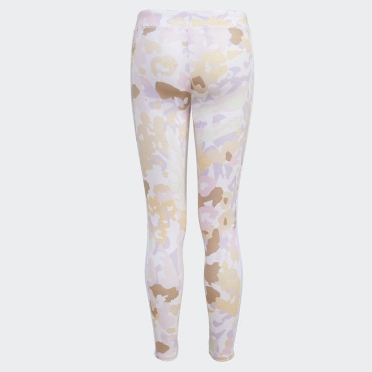 Mallas 7/8 Algodón Allover Print Blanco Adidas