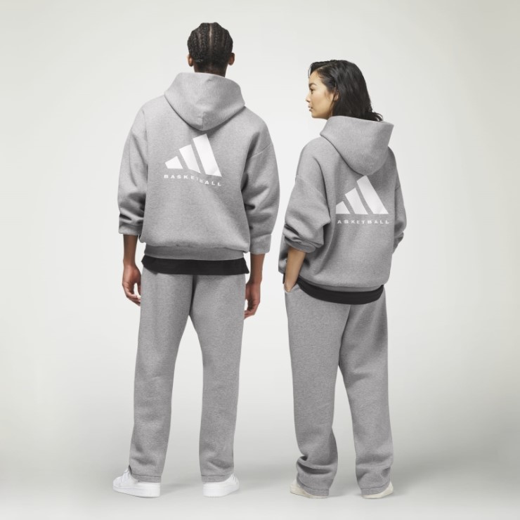 Sudadera Con Capucha Adidas Basketball Heathered Fashion Dark Oatmeal
