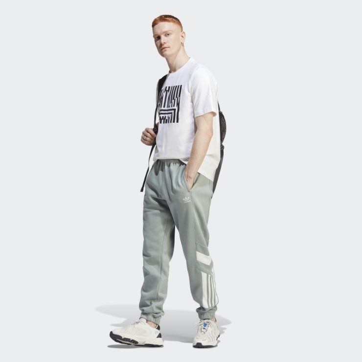 Adidas Rekive Pantalones De Chándal Caliente Plata Verde