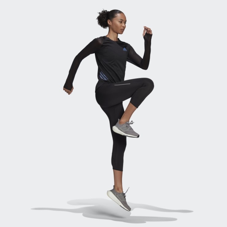 Adidas Parley Adizero Camiseta De Running De Manga Larga Negra