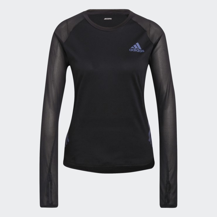 Adidas Parley Adizero Camiseta De Running De Manga Larga Negra