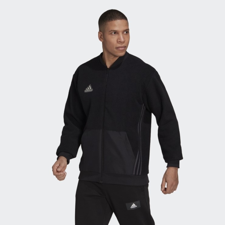 Essentials Holiday Pack Chaqueta Bomber Sherpa Adidas Negra