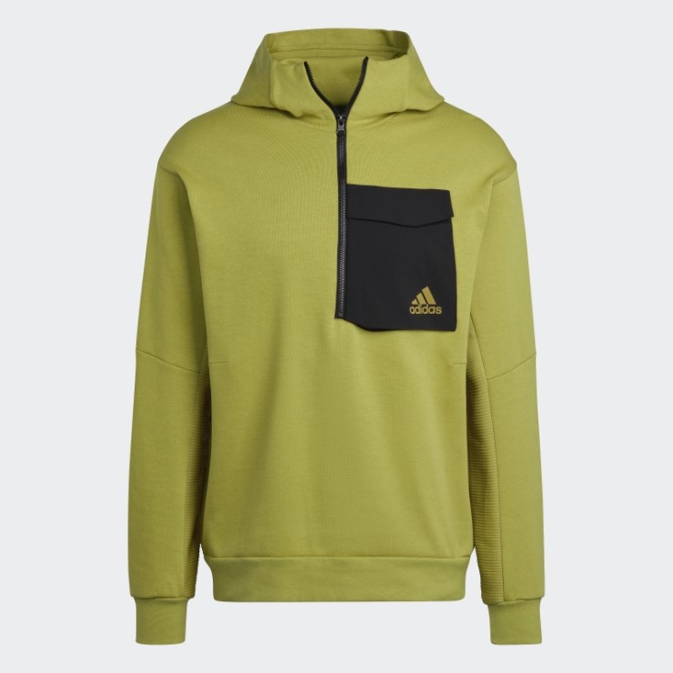 Verde Oliva Adidas Diseñado Para Gameday Sudadera Con Capucha