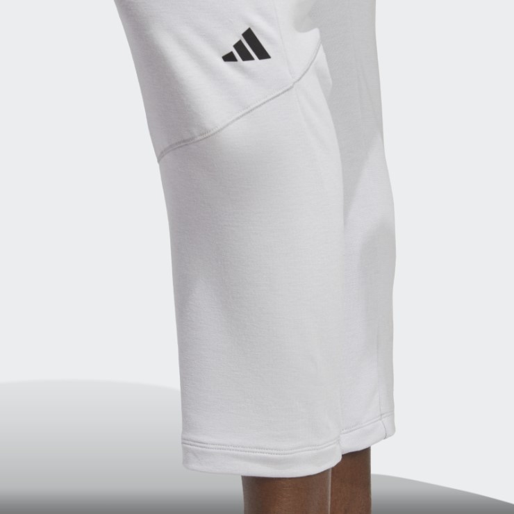 Gris Claro Jaspeado Diseñado Para Entrenar Yoga 7/8 Pantalones De Entrenamiento Adidas