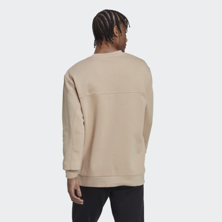 Sudadera De Forro Polar Con Escudo Deportivo De Adidas Beige