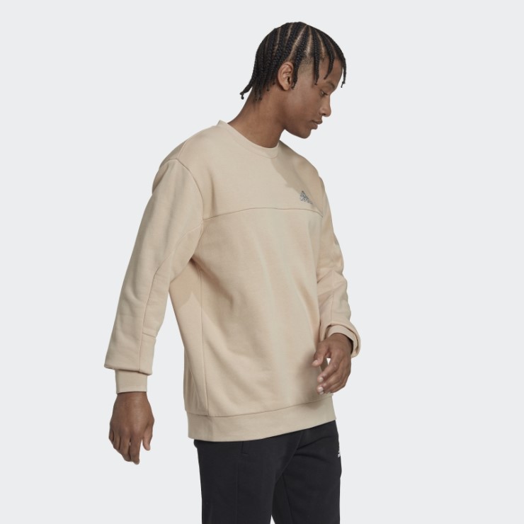 Sudadera De Forro Polar Con Escudo Deportivo De Adidas Beige