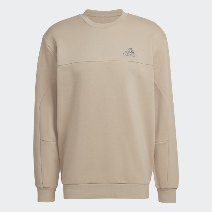 Sudadera De Forro Polar Con Escudo Deportivo De Adidas Beige