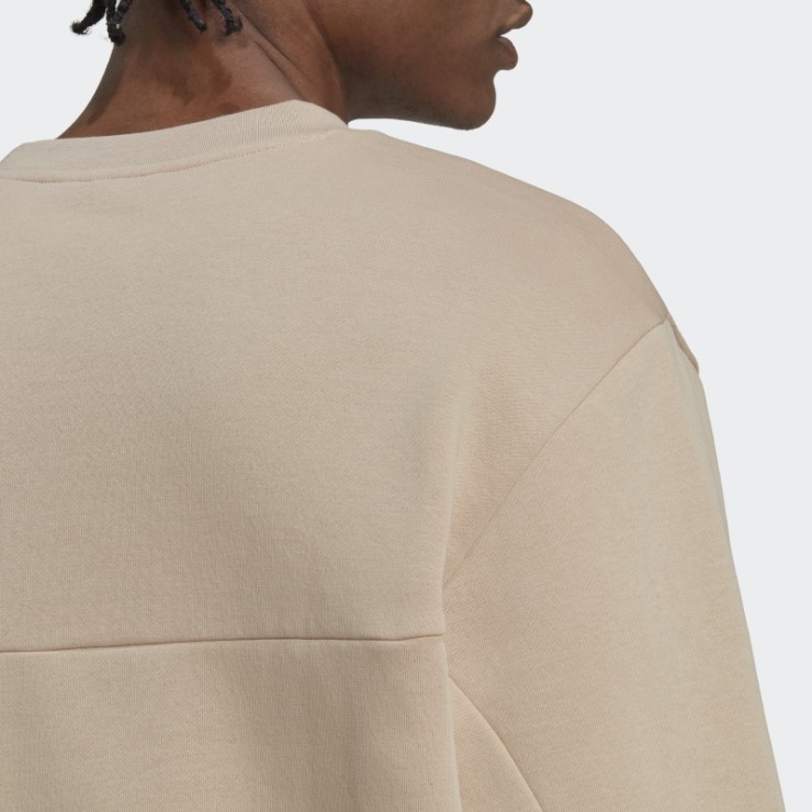 Sudadera De Forro Polar Con Escudo Deportivo De Adidas Beige