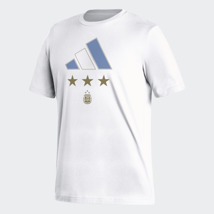 Camiseta Campeones Argentina 2022 Adidas Blanca