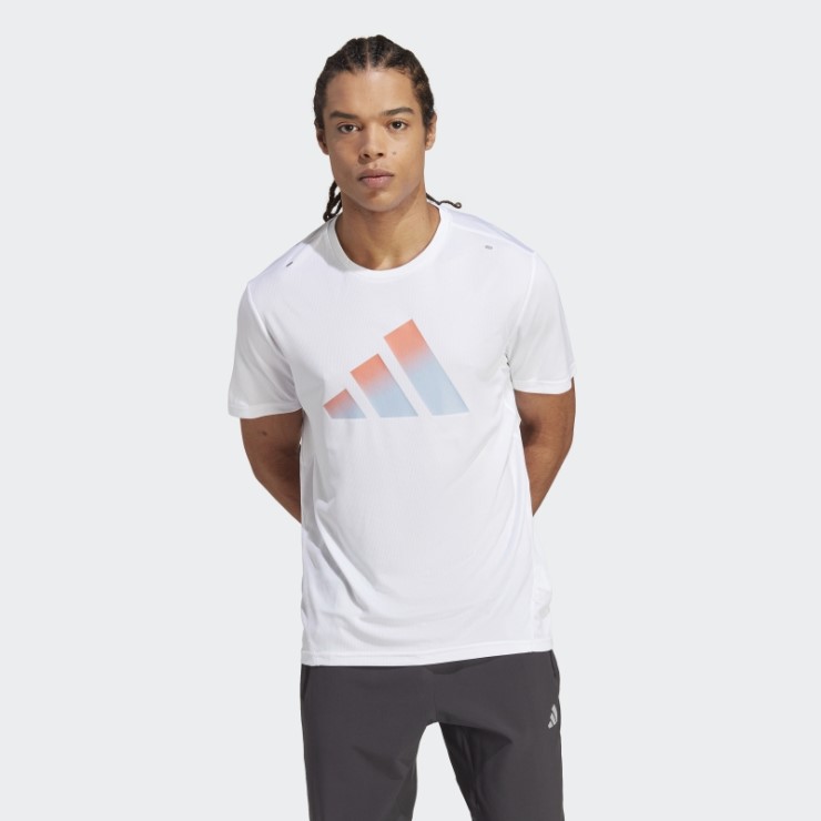 Camiseta Con El Logo De 3 Barras De Iconos De Carrera Adidas Blanca